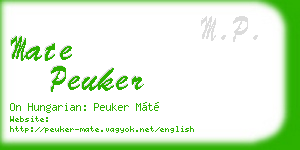 mate peuker business card